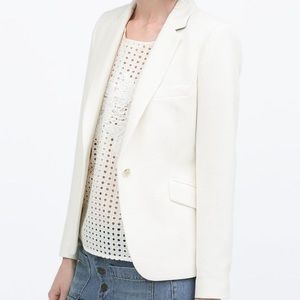 Zara White Blazer